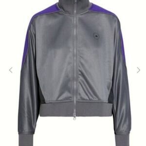 Adidas by Stella McCartney Printed fleece track jacket steel grey L